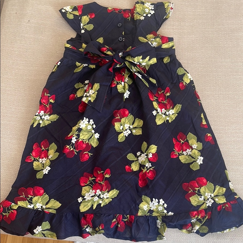 Janie and Jack Navy Floral Kids Dress NEW